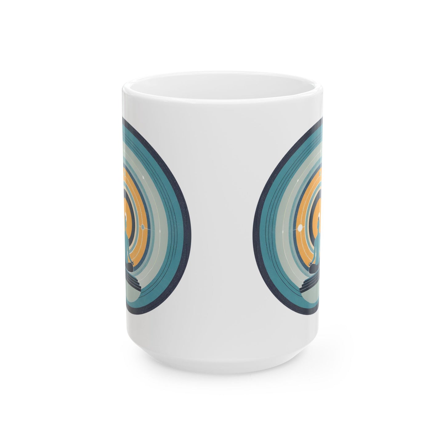 Circle of Meditation Ceramic Mug, (11oz, 15oz)