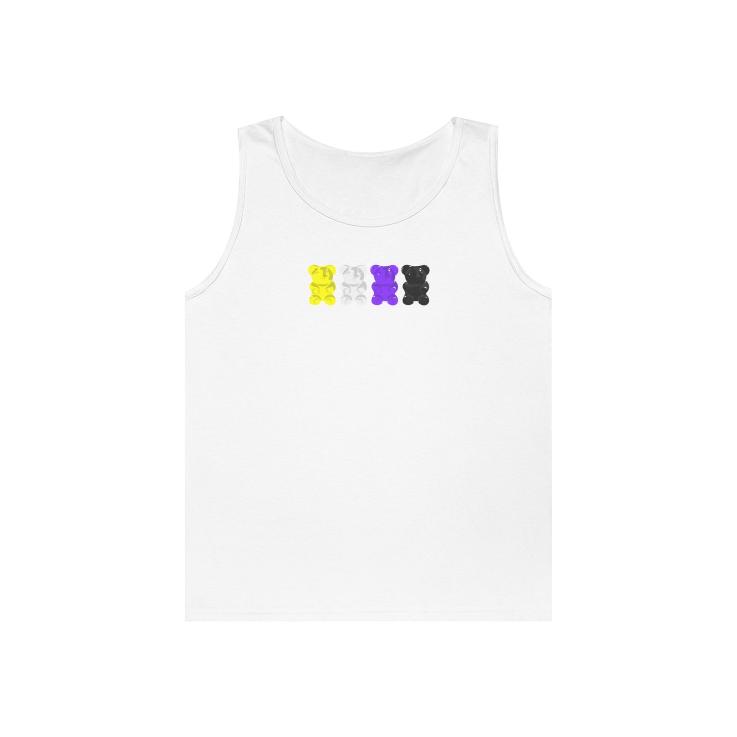Nonbinary Pride Gummy Bears Unisex Heavy Cotton Tank Top