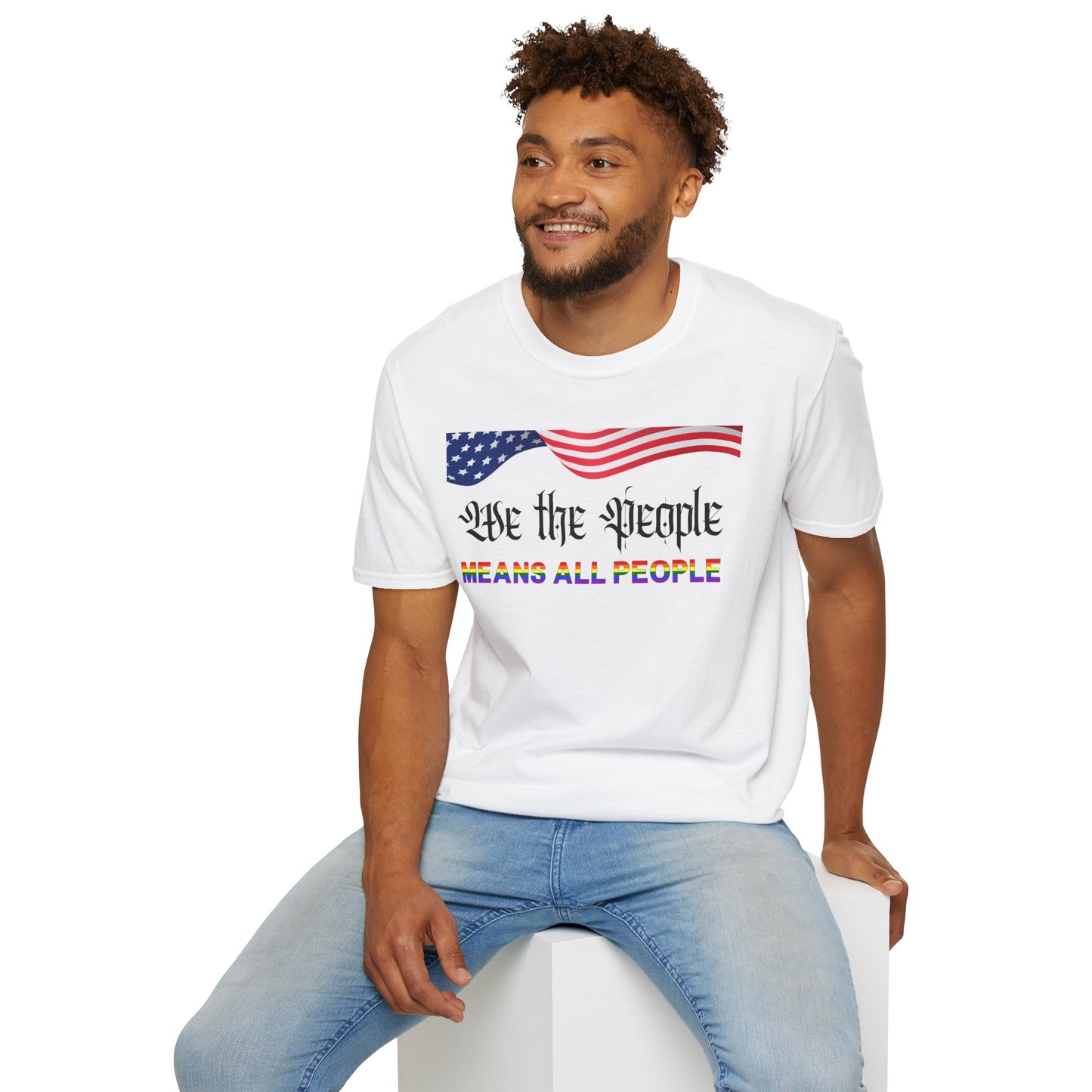 We the People Means All People Unisex Softstyle T-Shirt
