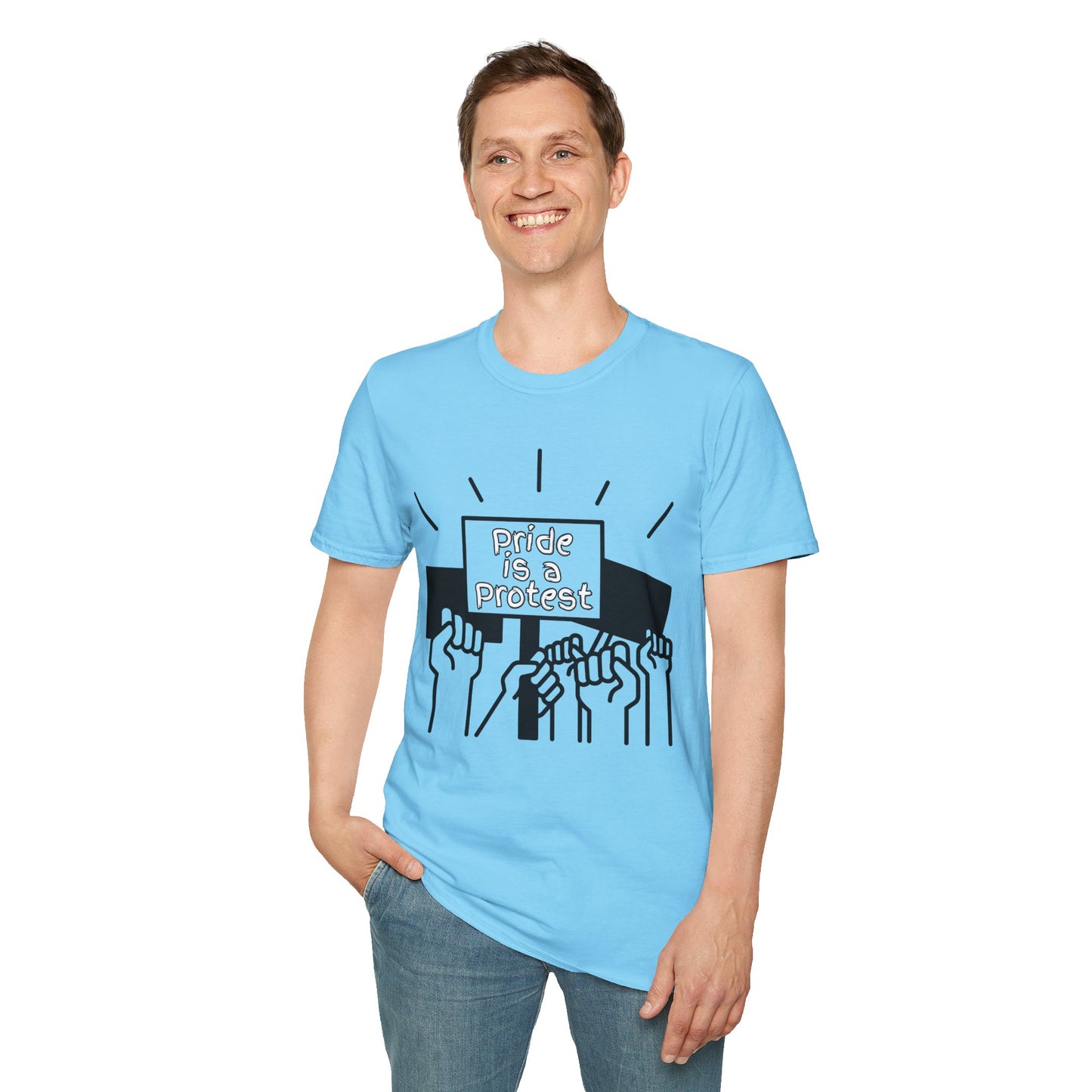 Pride Is A Protest Unisex Softstyle T-Shirt