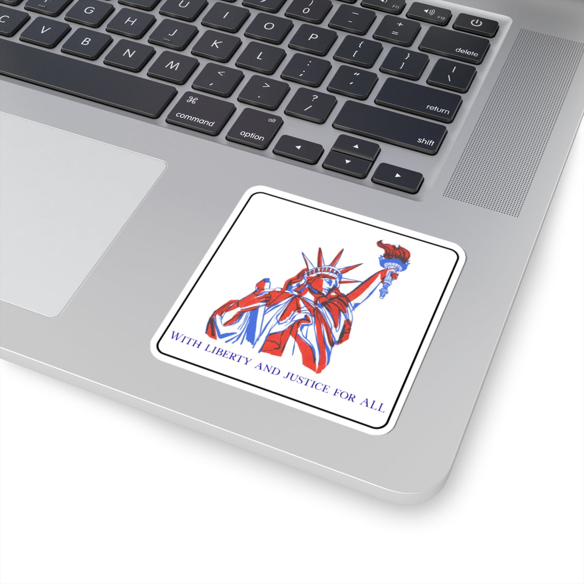 With Liberty and Justice for All Kiss-Cut Stickers