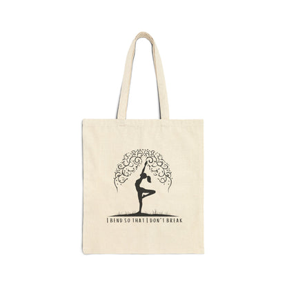 I Bend Cotton Canvas Tote Bag