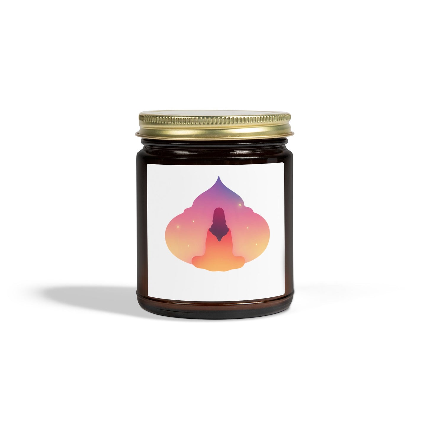 Yoga Sunset Meditation Scented Candles, Coconut Apricot Wax (4oz, 9oz)