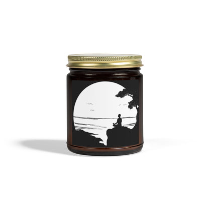 Lakeside Meditation Scented Candles, Coconut Apricot Wax (4oz, 9oz)