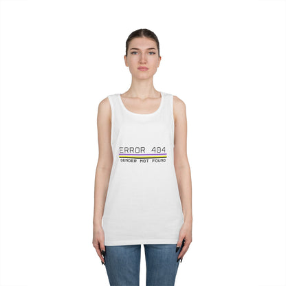 Error 404 Gender Not Found Unisex Heavy Cotton Tank Top