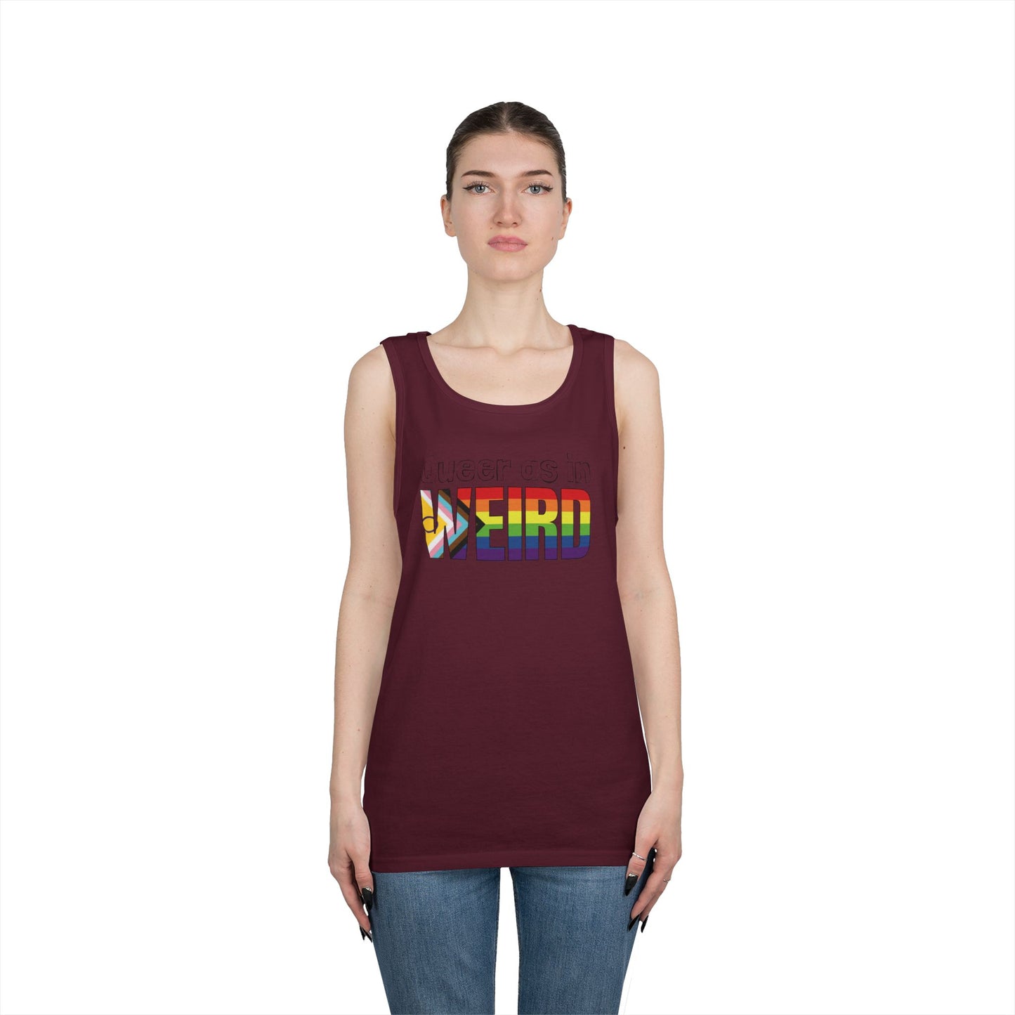 Queer As In Weird Unisex Heavy Cotton Tank Top