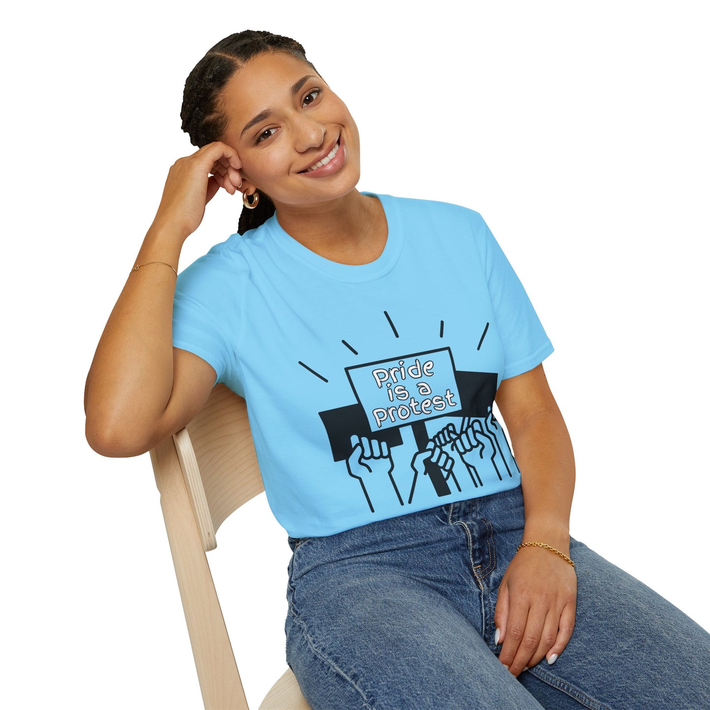 Pride Is A Protest Unisex Softstyle T-Shirt