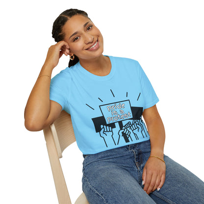 Pride Is A Protest Unisex Softstyle T-Shirt