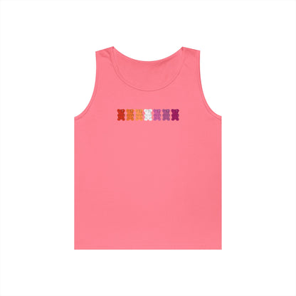 Lesbian Pride Gummy Bears Unisex Heavy Cotton Tank Top