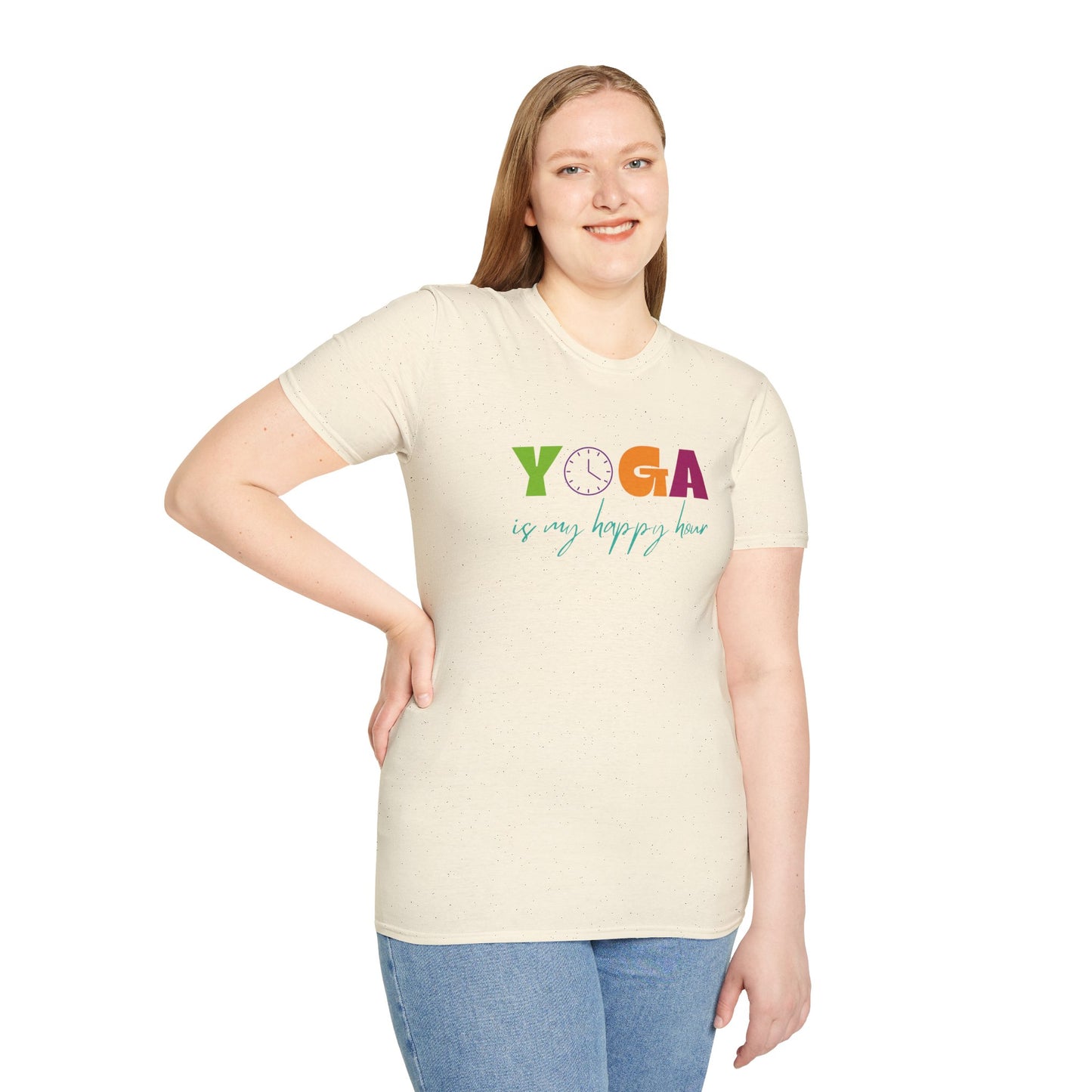 Yoga Is My Happy Hour Unisex Softstyle T-Shirt