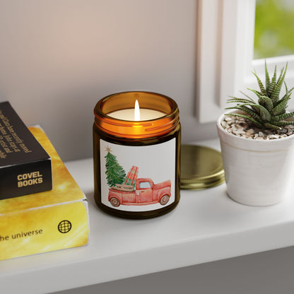 Old Red Truck Scented Candles, Coconut Apricot Wax (4oz, 9oz)