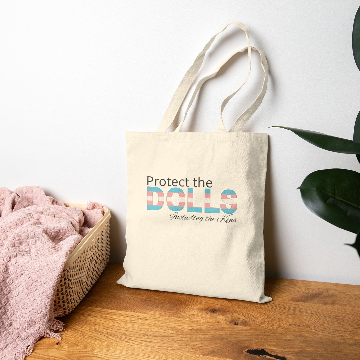 Protect the Dolls Including the Kens Pride Canvas Tote