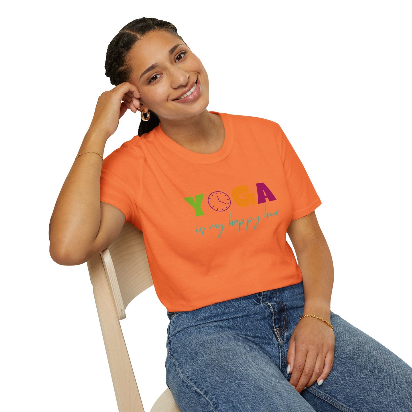 Yoga Is My Happy Hour Unisex Softstyle T-Shirt