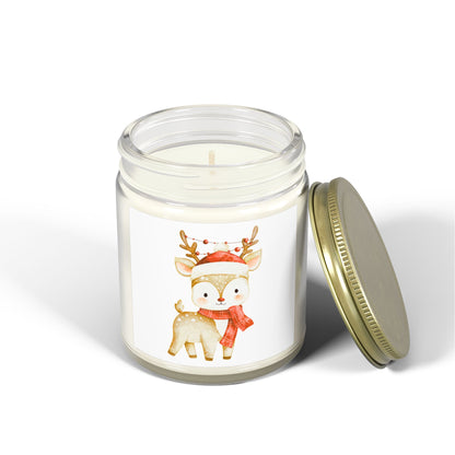 Reindeer Scented Candles, Coconut Apricot Wax (4oz, 9oz)