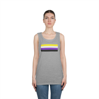 Nonbinary Pride Flag Unisex Heavy Cotton Tank Top