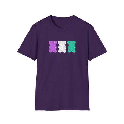 Genderqueer Pride Gummy Bears Unisex Softstyle T-Shirt