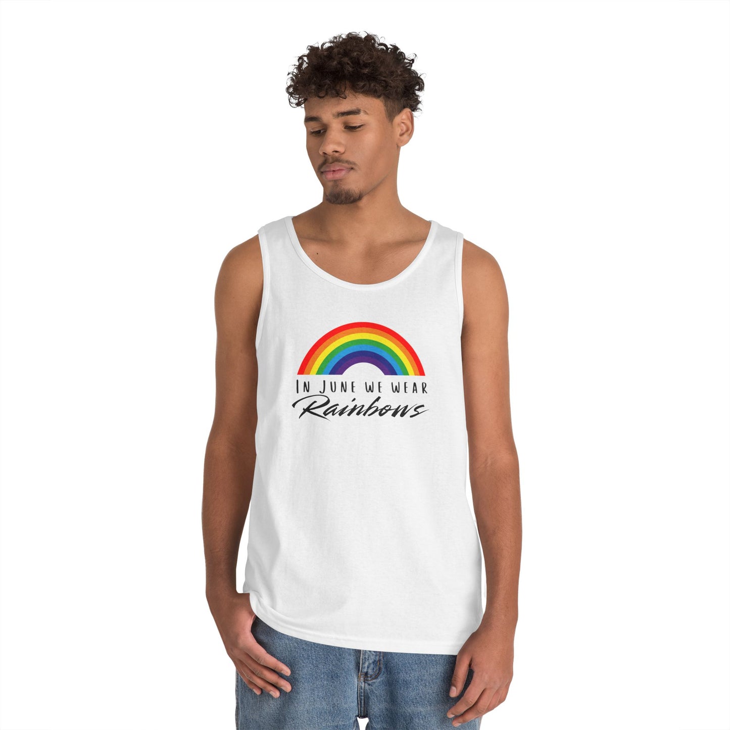 In June We Wear Rainbows Unisex Heavy Cotton Tank Top
