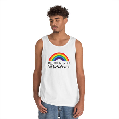 In June We Wear Rainbows Unisex Heavy Cotton Tank Top