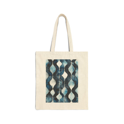 Watercolor Chain Cotton Canvas Tote Bag