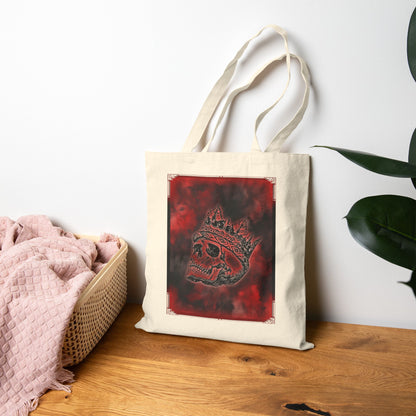 Skeleton King Cotton Canvas Tote Bag