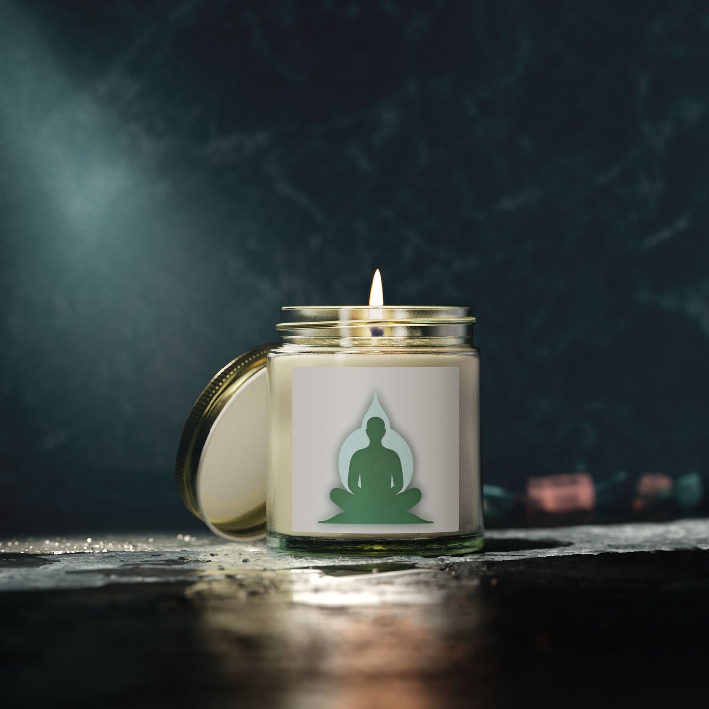 Yoga Mindful Meditation Scented Candles, Coconut Apricot Wax (4oz, 9oz)