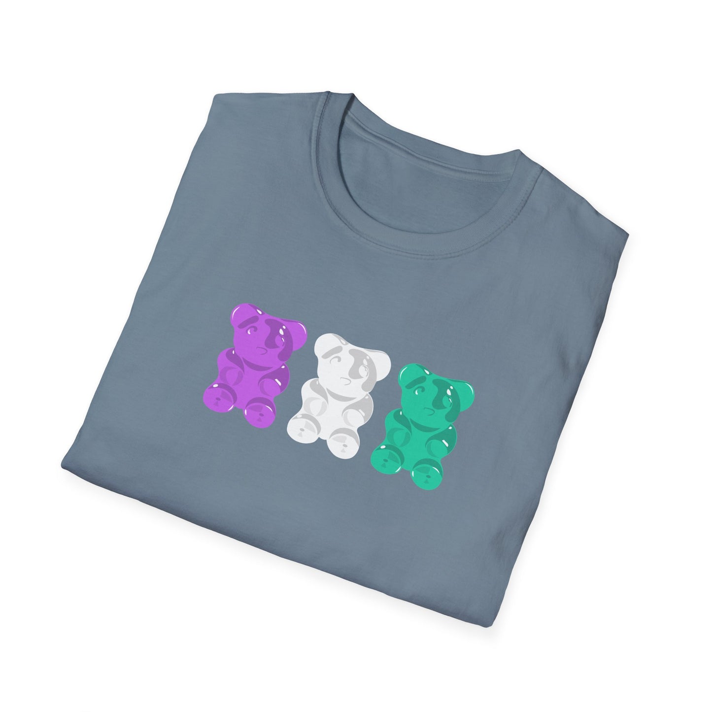 Genderqueer Pride Gummy Bears Unisex Softstyle T-Shirt