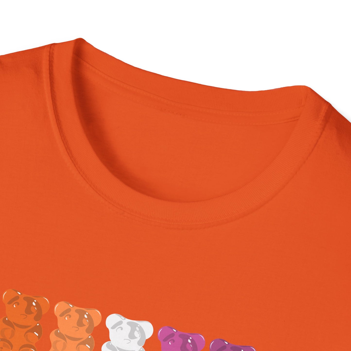 Lesbian Pride Gummy Bears Unisex Softstyle T-Shirt