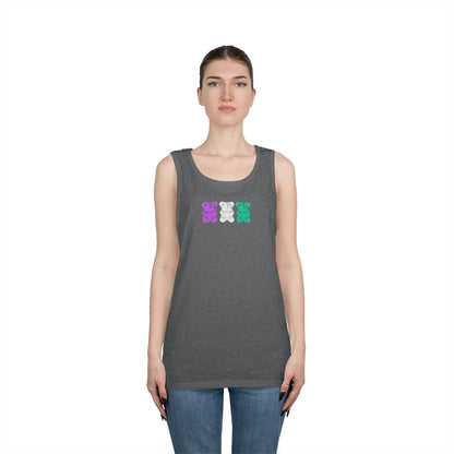Genderqueer Pride Gummy Bears Unisex Heavy Cotton Tank Top