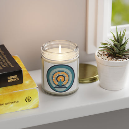 Circle of Meditation Scented Candles, Coconut Apricot Wax (4oz, 9oz)