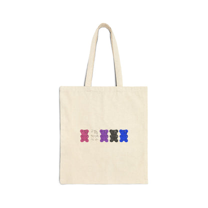 Genderfluid Pride Gummy Bears Canvas Tote