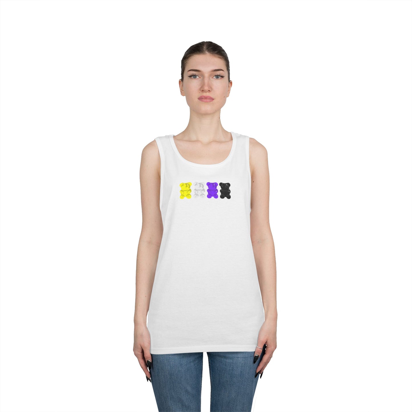 Nonbinary Pride Gummy Bears Unisex Heavy Cotton Tank Top