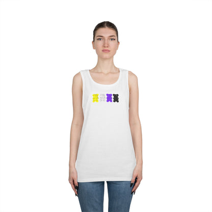 Nonbinary Pride Gummy Bears Unisex Heavy Cotton Tank Top