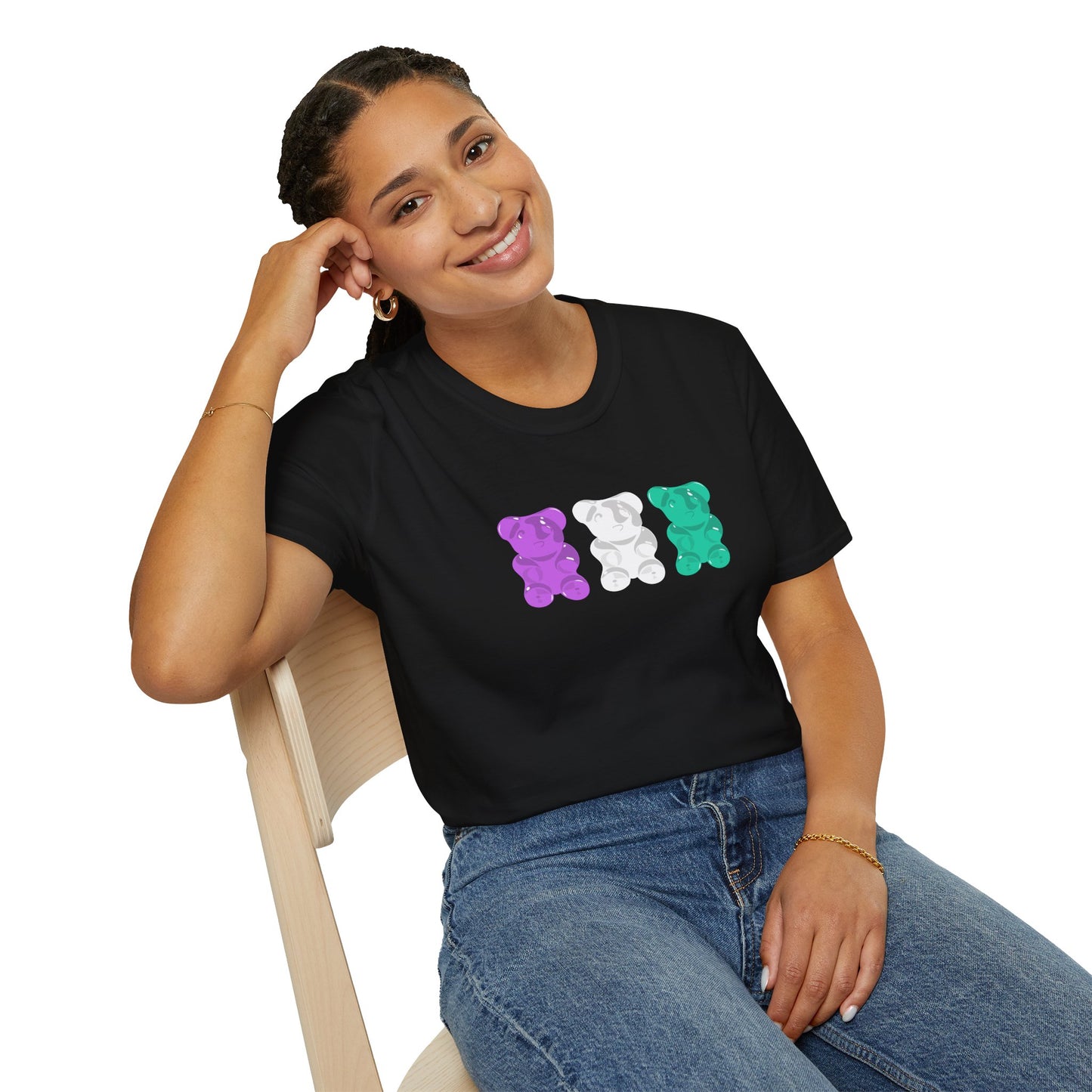 Genderqueer Pride Gummy Bears Unisex Softstyle T-Shirt