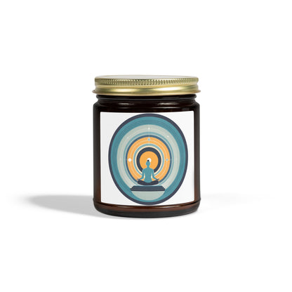 Circle of Meditation Scented Candles, Coconut Apricot Wax (4oz, 9oz)