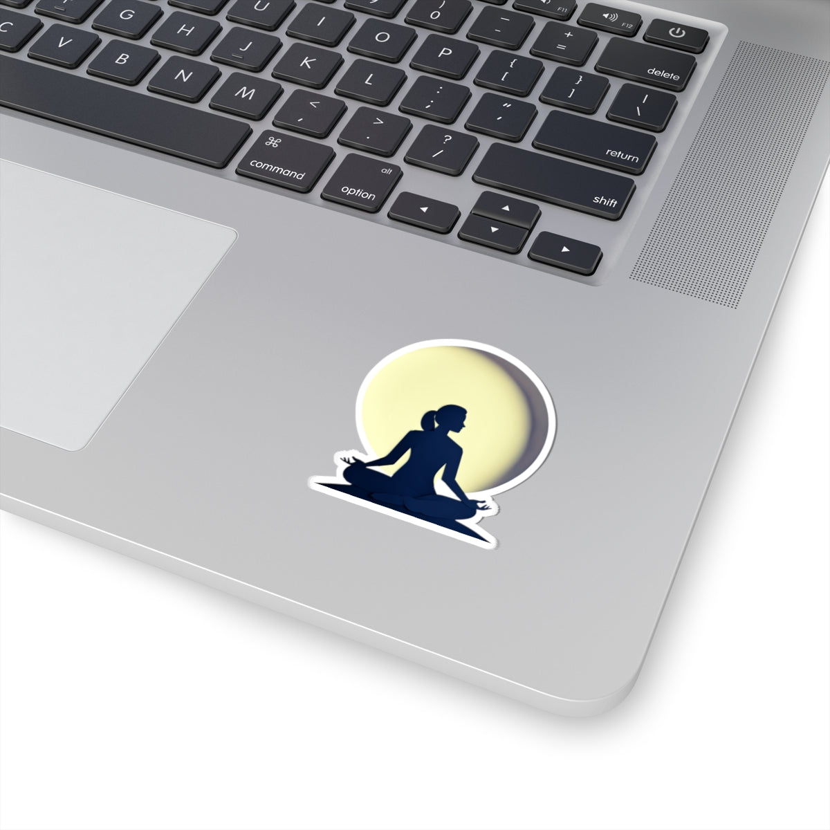 Yoga Moon Meditation Kiss-Cut Stickers
