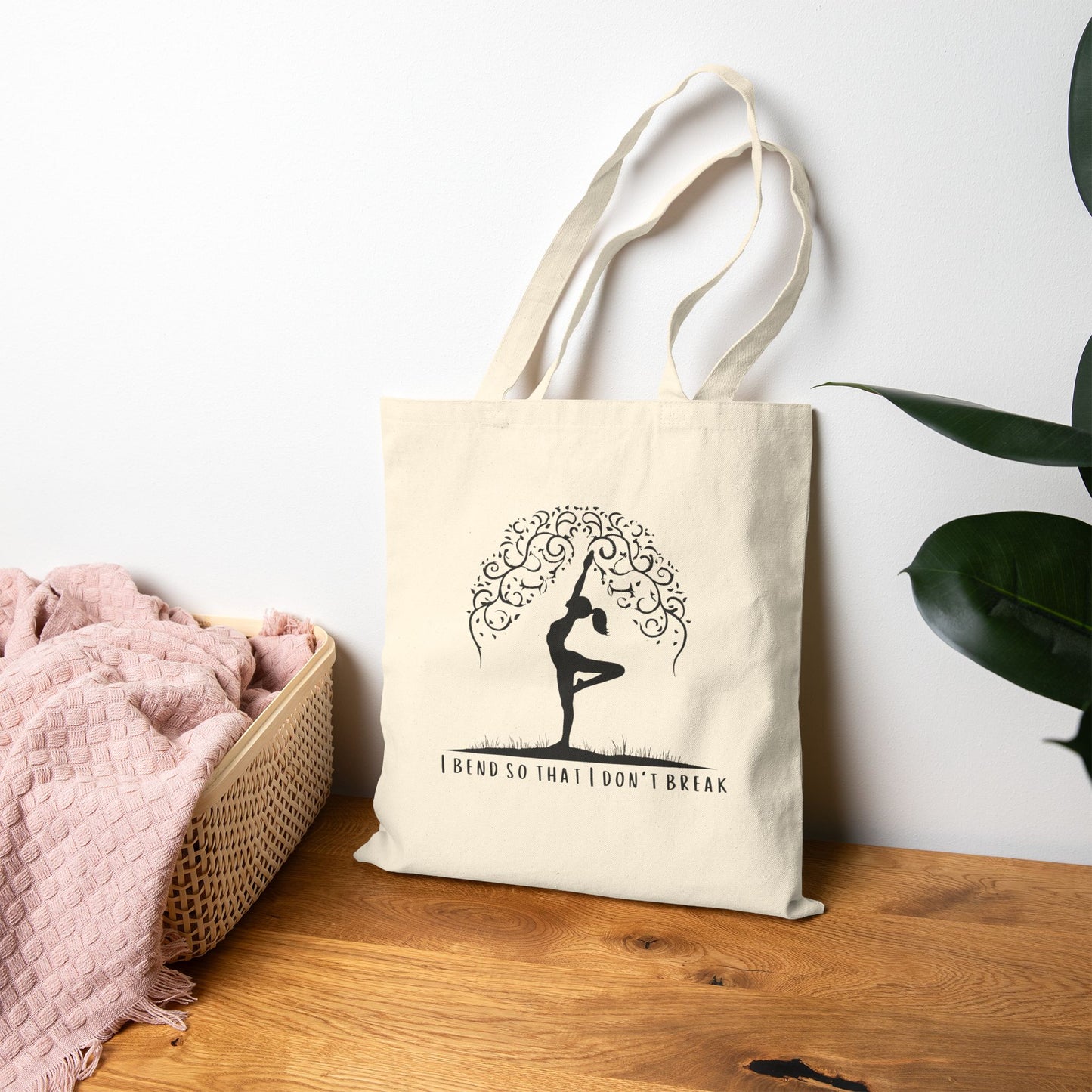 I Bend Cotton Canvas Tote Bag