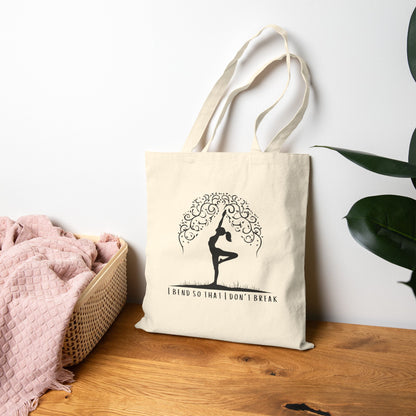 I Bend Cotton Canvas Tote Bag