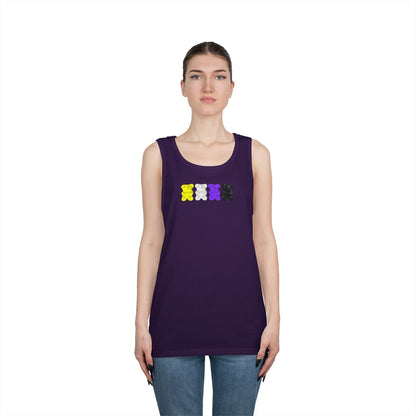 Nonbinary Pride Gummy Bears Unisex Heavy Cotton Tank Top