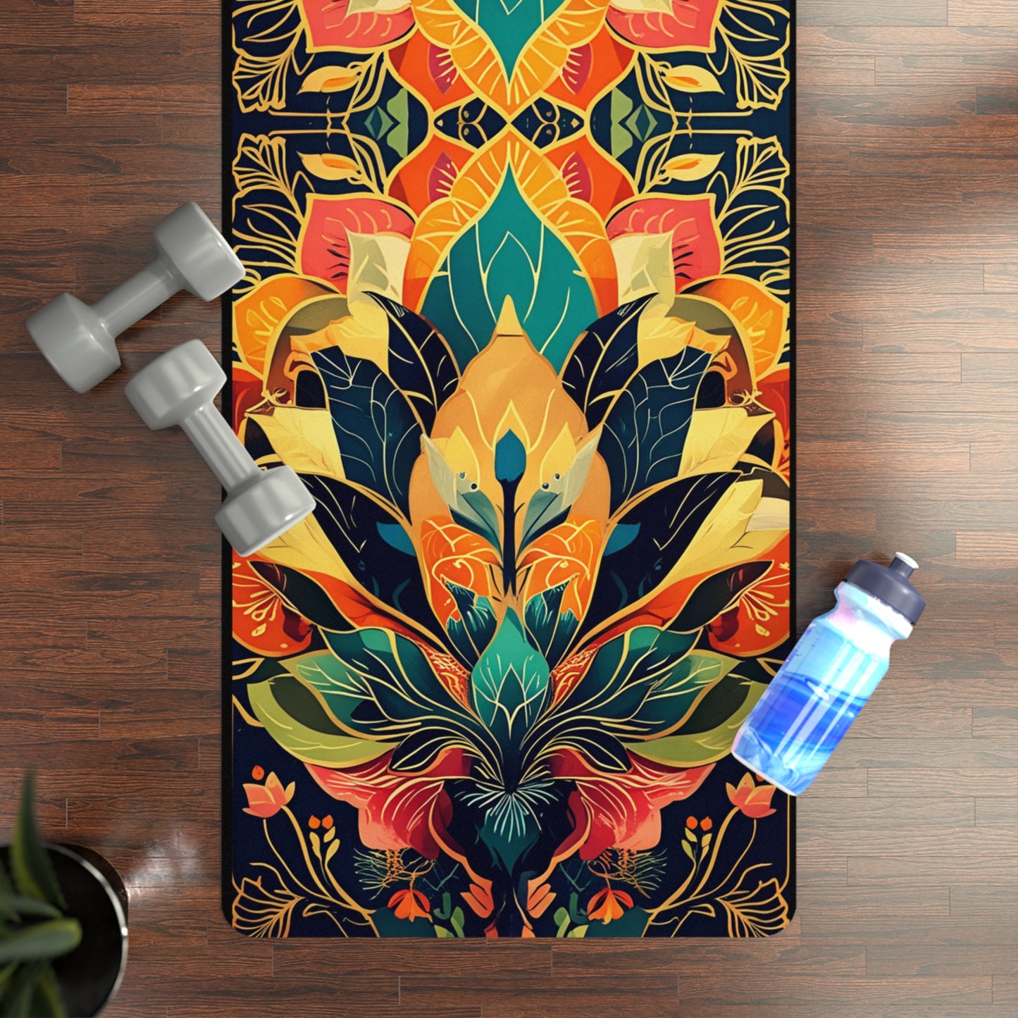Lotus Blossom Expanding Rubber Yoga Mat