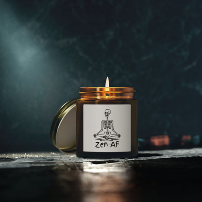Zen AF Scented Candles, Coconut Apricot Wax (4oz, 9oz)
