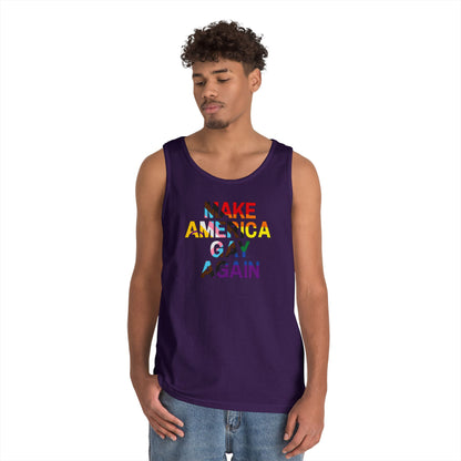 MAGA Make America Gay Again Unisex Heavy Cotton Tank Top