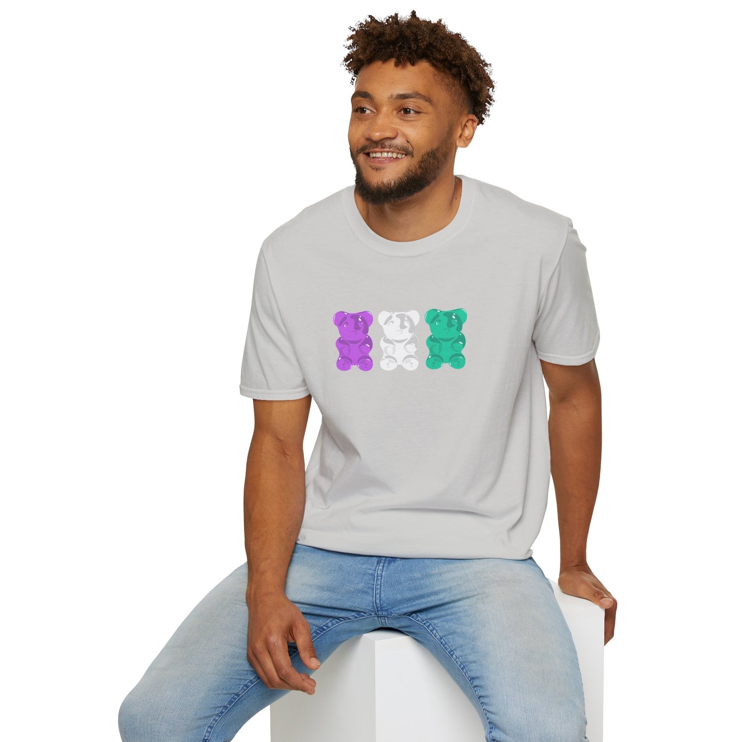 Genderqueer Pride Gummy Bears Unisex Softstyle T-Shirt