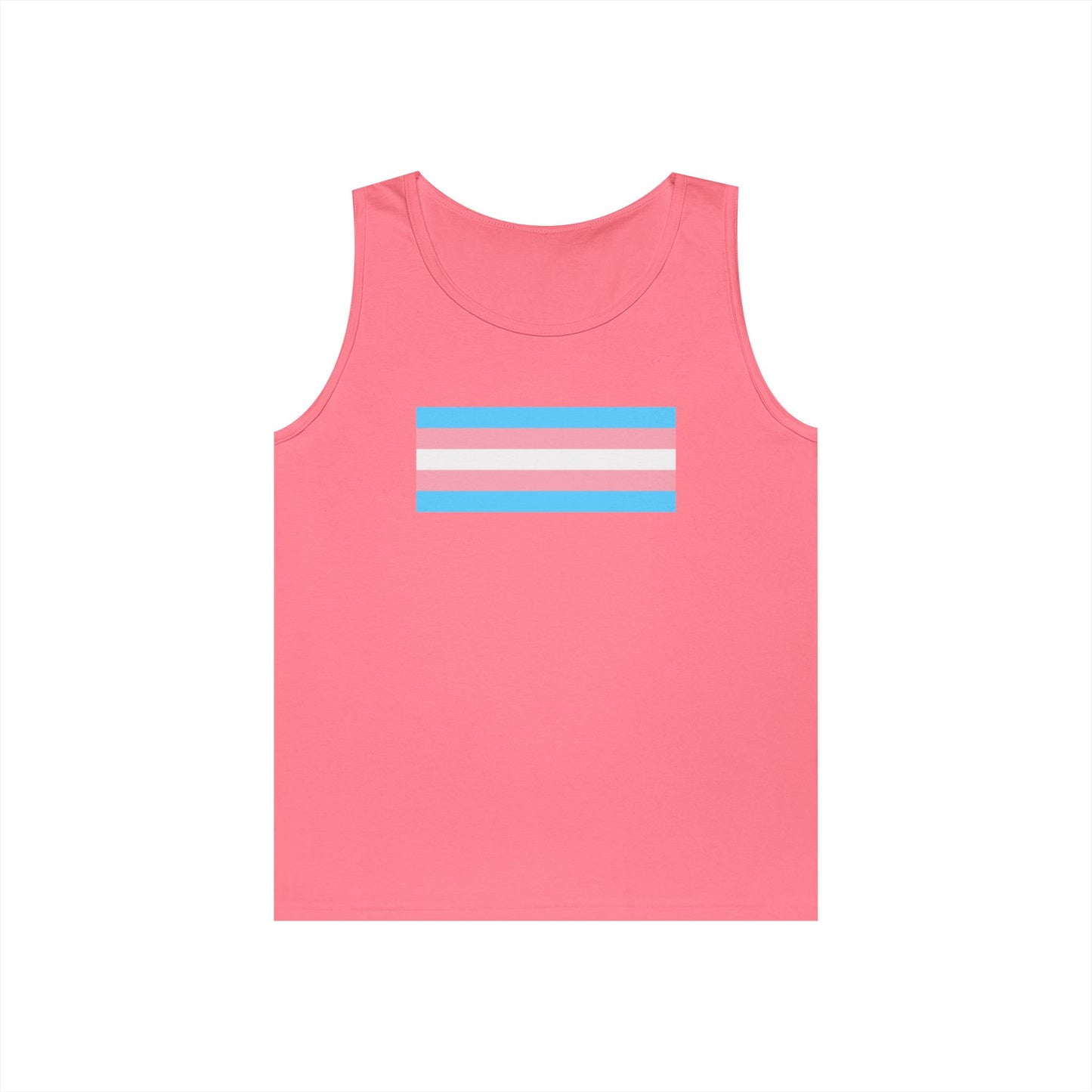 Trans Pride Flag Unisex Heavy Cotton Tank Top