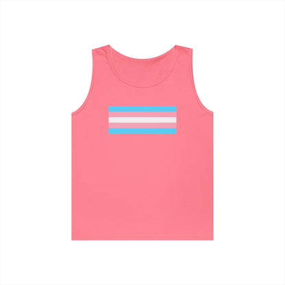 Trans Pride Flag Unisex Heavy Cotton Tank Top