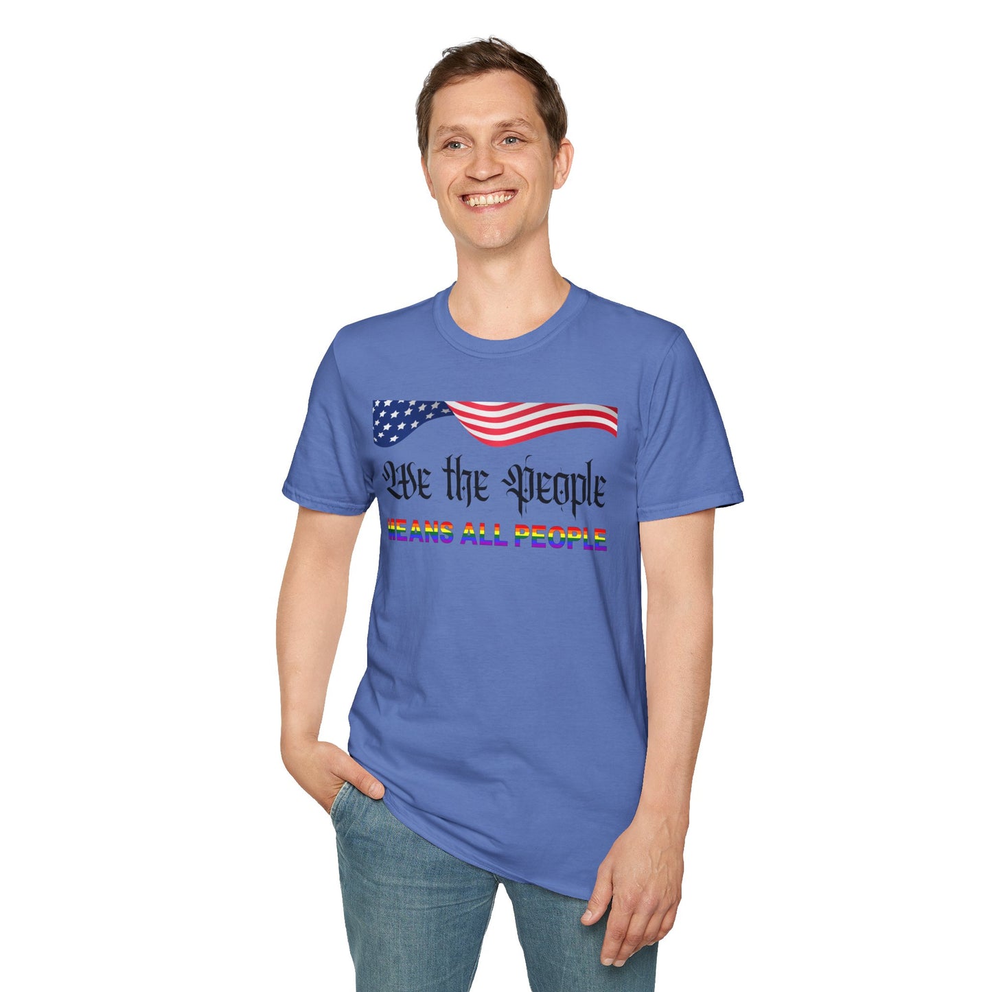 We the People Means All People Unisex Softstyle T-Shirt