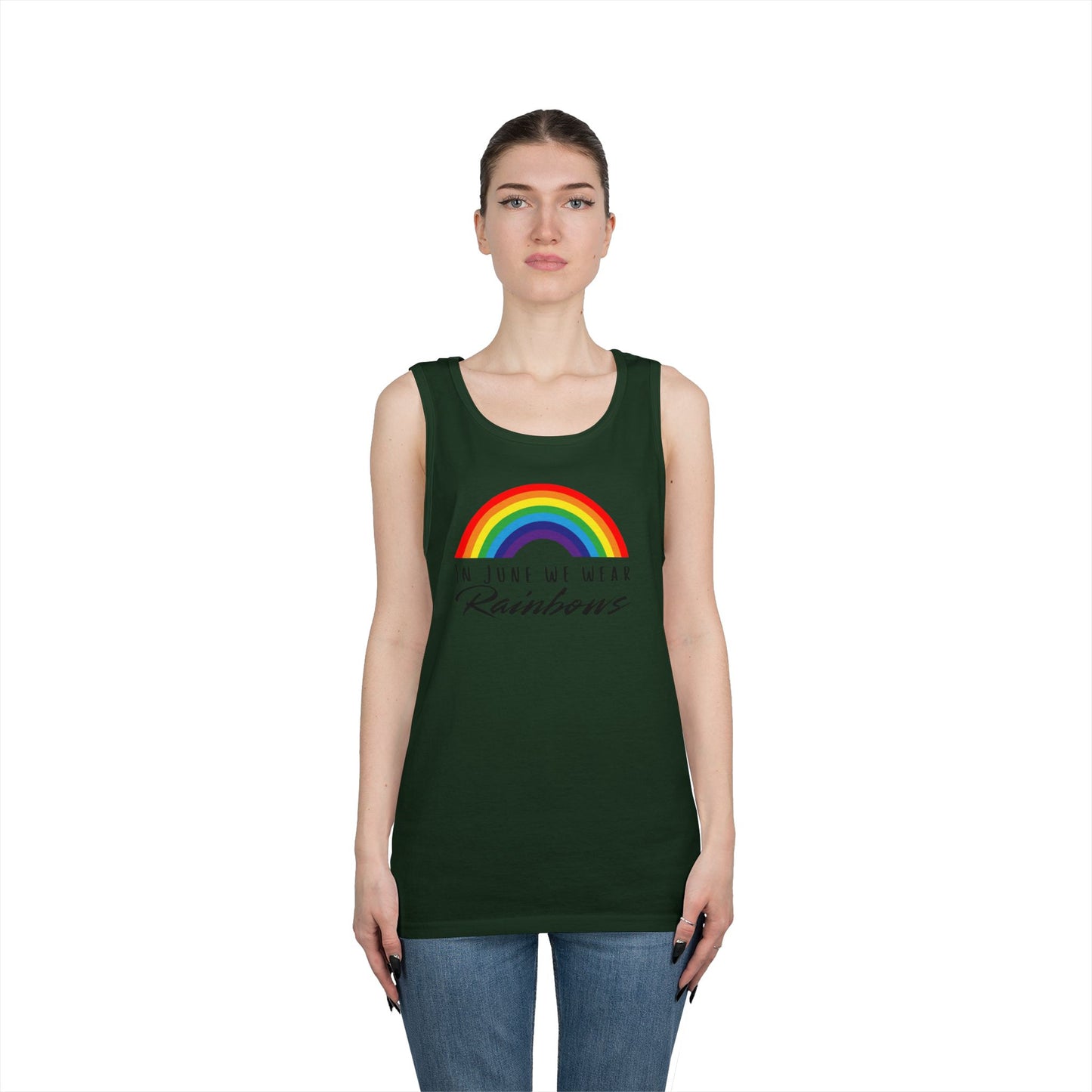 In June We Wear Rainbows Unisex Heavy Cotton Tank Top