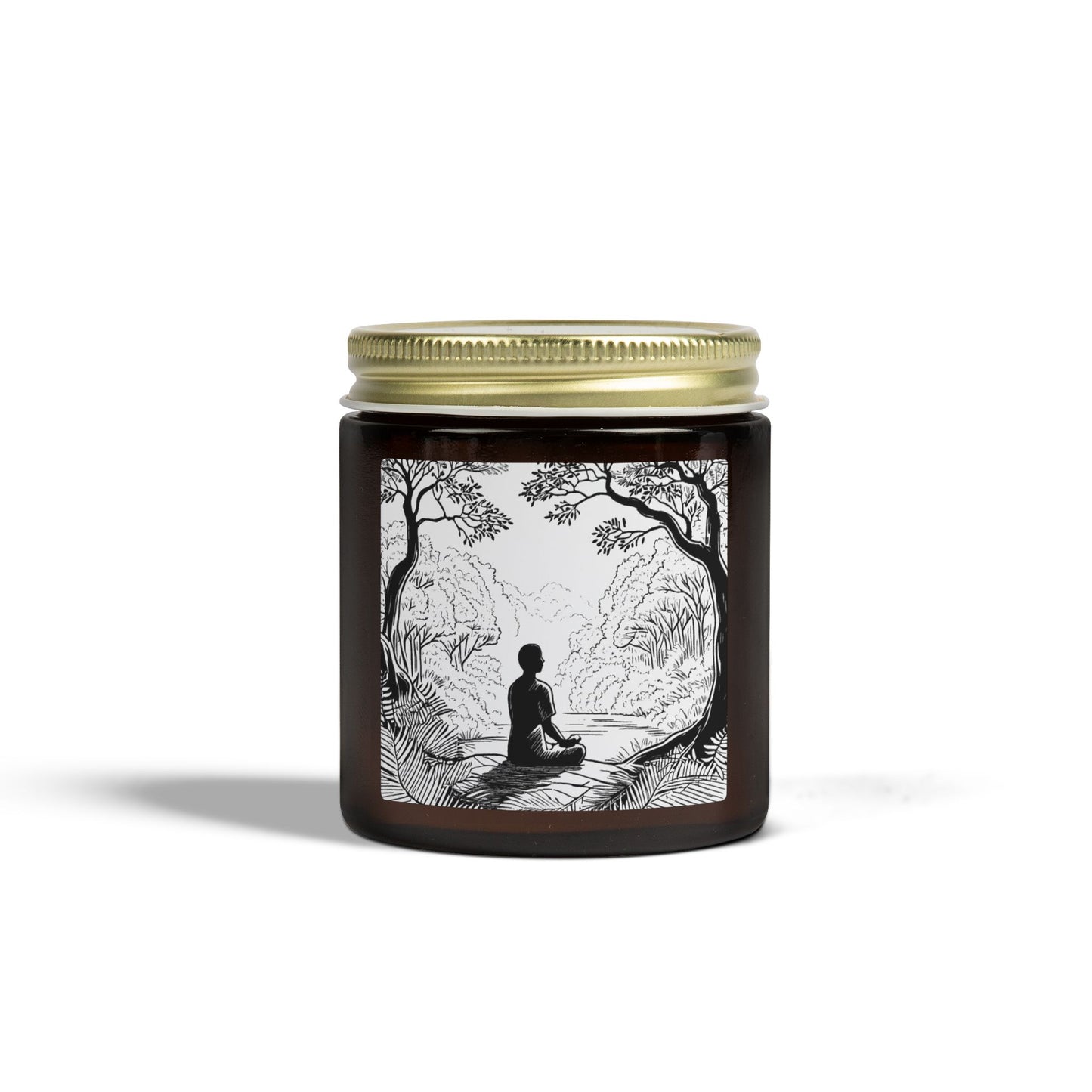 Forest Meditation Scented Candles, Coconut Apricot Wax (4oz, 9oz)