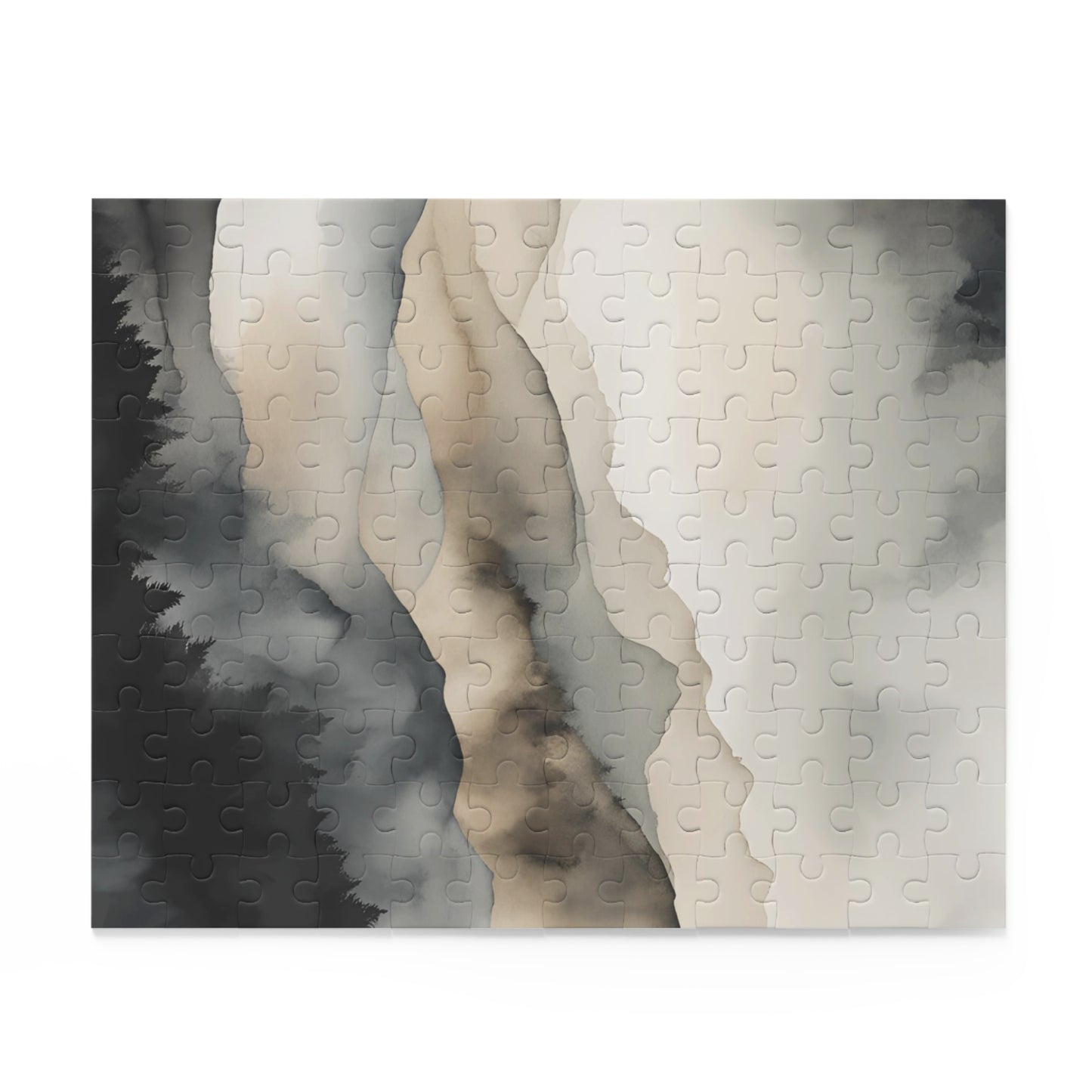 Dark Mountains Watercolor Puzzle (120, 252, 500-Piece)