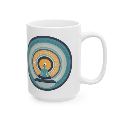 Circle of Meditation Ceramic Mug, (11oz, 15oz)