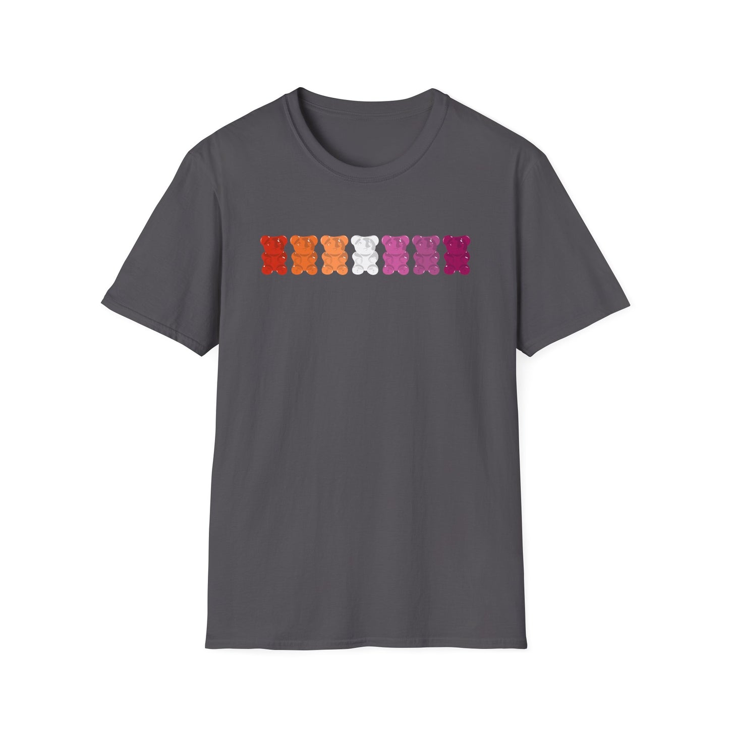 Lesbian Pride Gummy Bears Unisex Softstyle T-Shirt